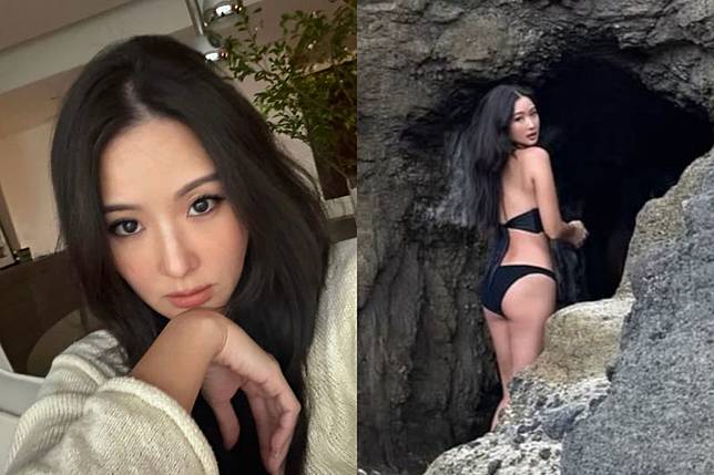 孫芸芸在夏威夷海邊秀出比基尼照，凍齡身材完全看不出是48歲還當了阿嬤。翻攝IG＠aimeeyunyunsun