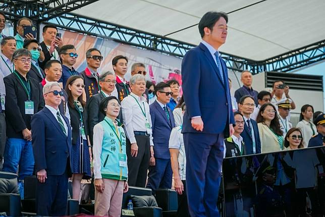 賴清德總統8日前往高雄視導「海安12號」演習。 圖：翻攝「臉書」林岱樺粉絲專頁