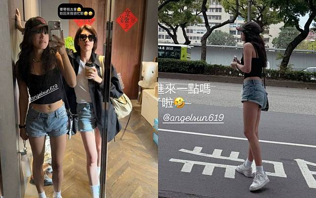 賈靜雯和梧桐妹「激短熱褲母女裝」太吸睛！連感情也好到根本像姐妹！