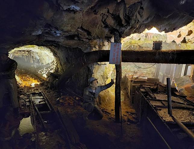 新北市立黃金博物館本山五坑結構補強及修復預計十月完成，讓遊客可安全無虞體驗礦坑。（記者吳瀛洲攝）