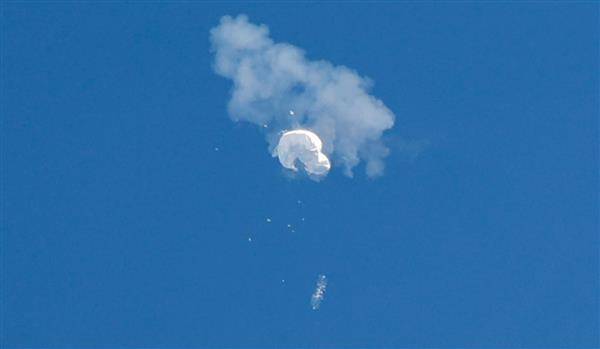 美國2月4日擊落中國間諜氣球。路透社