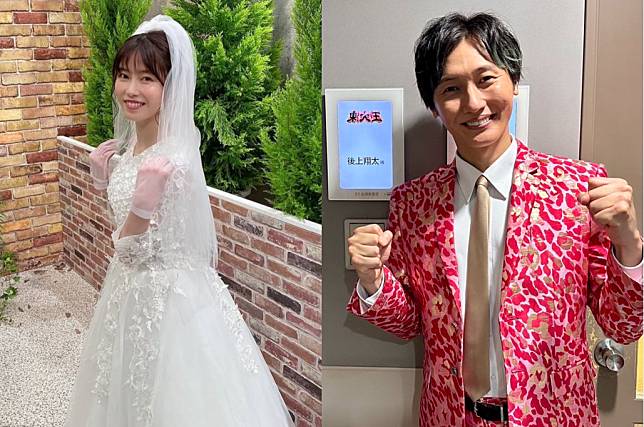 横山由依（左）2日宣布與後上翔太（右）結婚。（圖／翻攝自横山由依IG、後上翔太X）