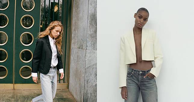 Zara 2024春季「西裝外套」推薦Top7！黑色短款比例超加分，天空藍雙排扣時髦OL必搶！