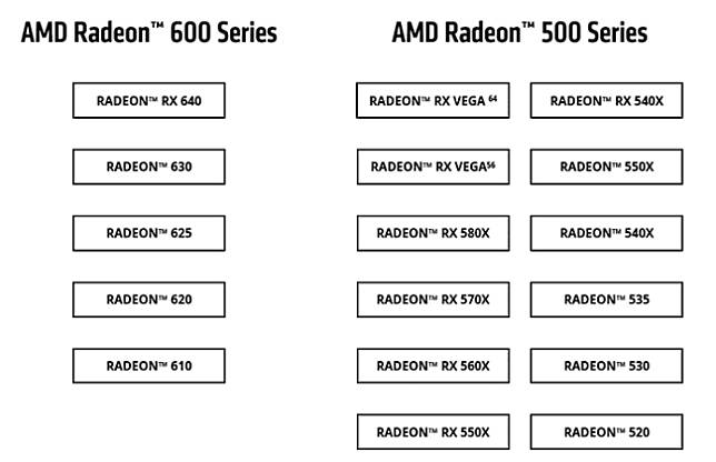 Amd radeon rx 600 fashion series