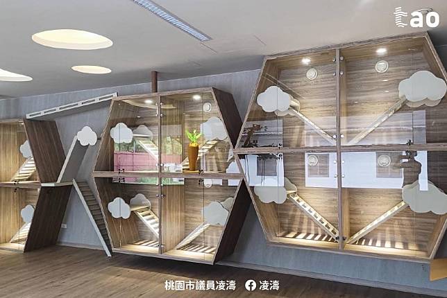 凌濤前往施工中的南昌寵物園區會勘，除確認施工品質及細節外，也要求增設「復健池」。圖：翻攝自凌濤臉書