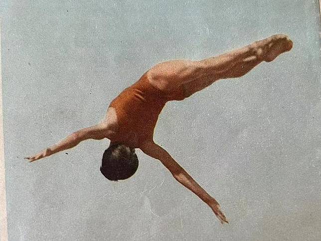 Zhou Xiyang claims victory in women's 3m springboard at the first Chinese National Games at the age of 14 in 1959. (Courtesy of Zhou Xiyang)