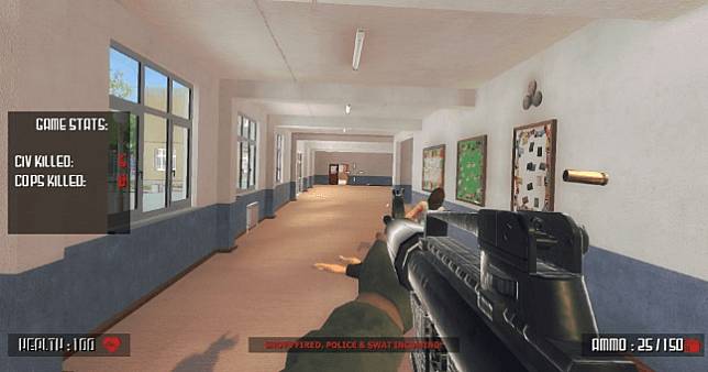 校園槍擊模擬《Active Shooter》Steam未上架先遭撻伐，開發者稱其他遊戲更暴力