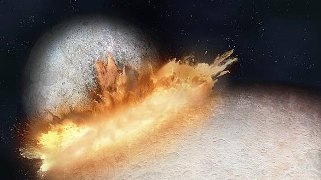 研究人員通過對斯普特尼克平原的研究，確定了一場災難性事件可能創造了這顆「心臟」。一顆直徑約 700 公里的行星體在冥王星歷史的早期與其相撞，形成了這一地貌。 圖 : 翻攝自X帳號@NASAWatch