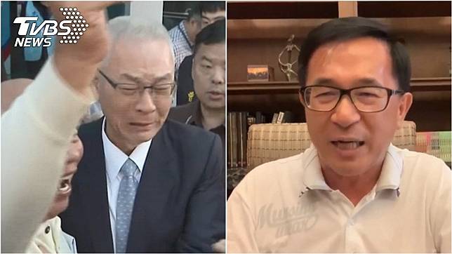 國民黨主席黨吳敦義(左)、前總統陳水扁(右)。圖／TVBS資料照