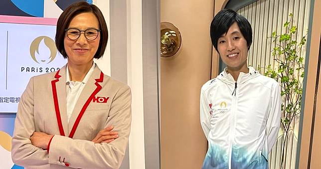 李麗珊幾乎每晚都在HOY TV直播室（左圖），葉姵延預測鄧俊文的新拍檔。（大會提供）