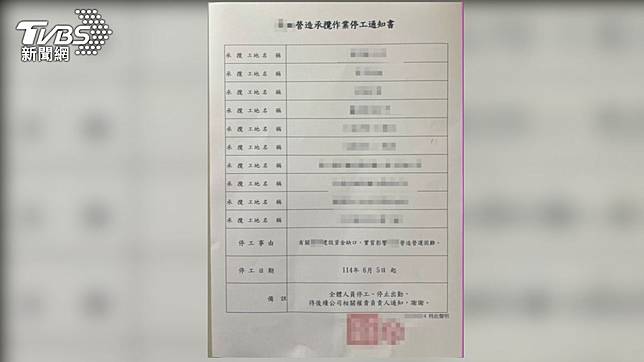 預售屋恐淪廢材堆老字號營造廠爆停工。（圖／TVBS）