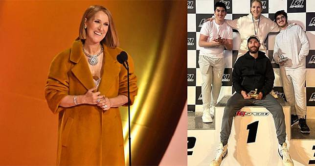 上月現身格林美音樂頒獎禮的Celine Dion，昨日趁「國際僵硬人症候群關懷日」公開與3名兒子的合照。（資料圖片/網上圖片）