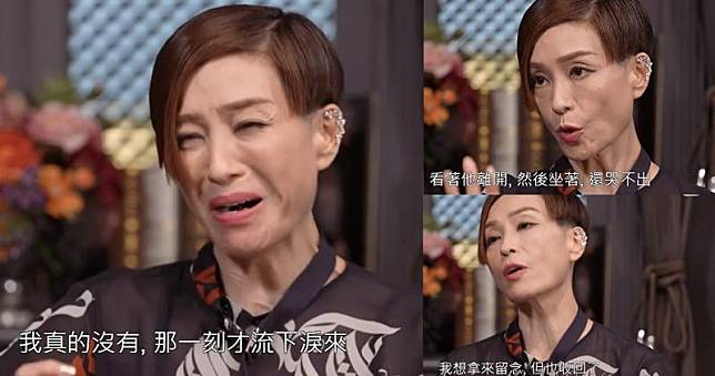 伍詠薇在節目中重提跟翁江培的首段婚姻，並表示自己沒有繼承對方任何遺產。（無綫電視網上視頻截圖/明報製圖）