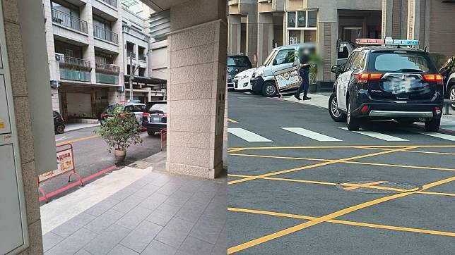 一名網友分享自己愛車停在自家騎樓竟被檢舉魔人舉發。（圖／翻攝自爆怨公社）