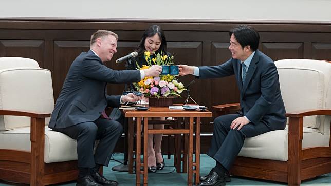 賴清德先前接見美國前白宮副國安顧問博明訪團。資料照。總統府提供