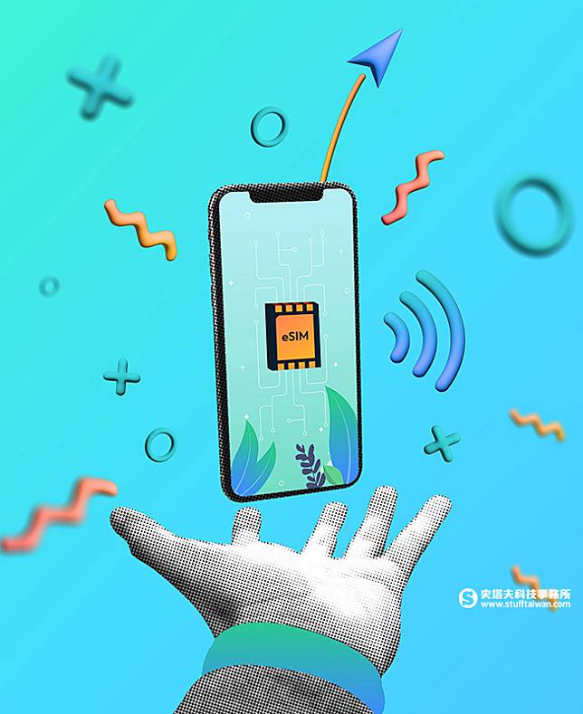 全新「eSIM」虛擬SIM卡漫遊服務，只需手機掃描QR Code即可隨時啟用。