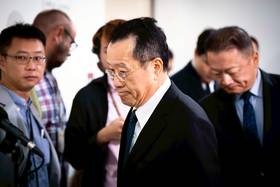 我國向美採購F-16V戰機卻遲未交付，國防部長顧立雄3日表示，目前美方已成立專案辦公室，承造商洛馬也採2班20小時加緊趕工，台美雙方正盡最大努力，加速交運。(楊仁翔 攝)