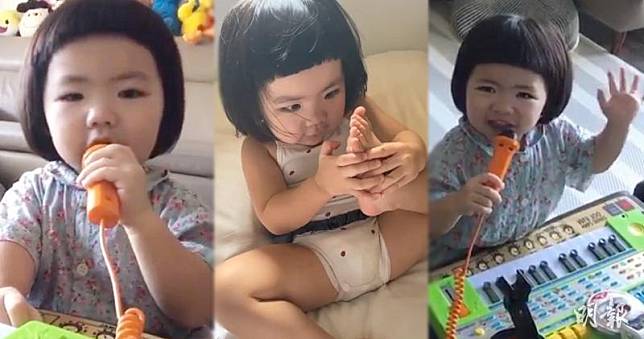 李璨琛的2歲幾囡囡Lucy表演慾強，甚得網民歡心。（ig影片截圖）