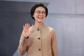    ▲林岱樺出席政見會。（圖／記者葉政勳攝，2025.01.03）  