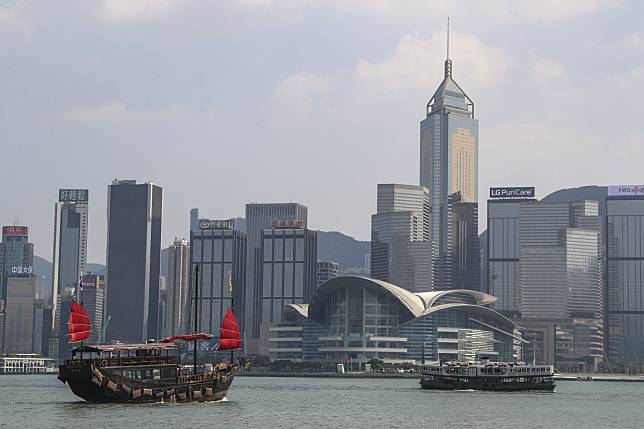 A view of Hong Kong island from Victoria Harbour on 19 September 2019. Photo: Edward Wong