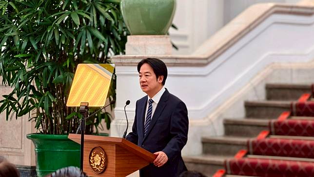 總統賴清德上任一週年，在總統府發表執政週年談話，陳祖傑攝