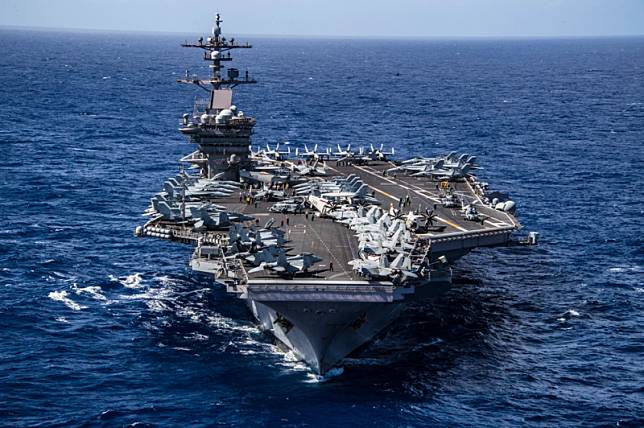 2024年環太平洋軍演美國派遣卡爾文森號參與軍演。 圖：取自美國海軍官網