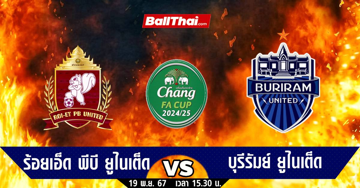 วิเคราะห์บอล เอฟเอคัพ รอบ64ทีม ร้อยเอ็ด vs บุรีรัมย์ (19-11-67) | Ballthai | LINE TODAY