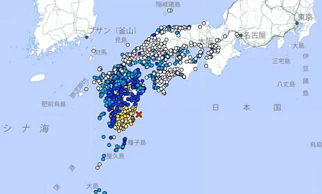 日本宮崎縣日向灘週四（8）下午發生規模7.1地震，日本氣象廳首度發布「南海海槽地震臨時情報」。（圖／日本氣象廳官網）