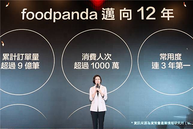 foodpanda總經理黃逸華出席首屆「foodpanda金食獎頒獎典禮」，介紹foodpanda來台12年創造的卓越成果，而未來也將持續深耕台灣。（圖片來源：foodpanda提供）