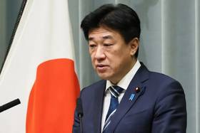 ▲日本官房長官木原稔今（21）日在記者會上被問及首相高市早苗「台灣有事」言論風波時表示，「如果發言可能引發誤解，今後必須採取更為謹慎的應對」。（圖／美聯社／達志影像）