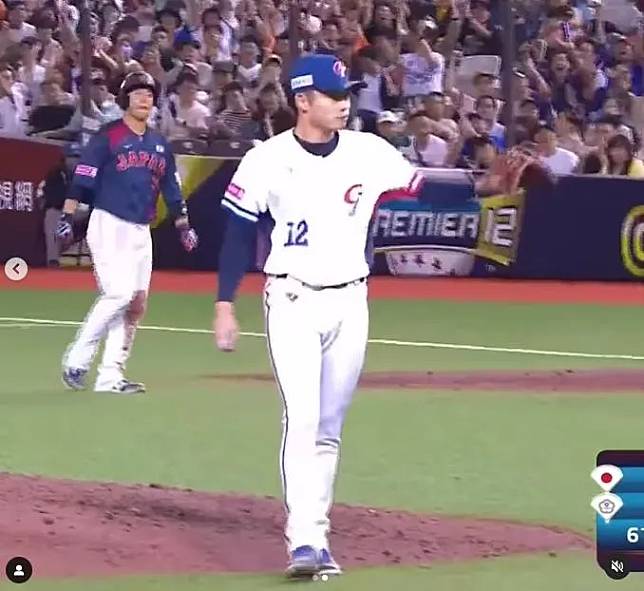 江國豪投出犀利滑球三振打者。（圖／WBSC IG）