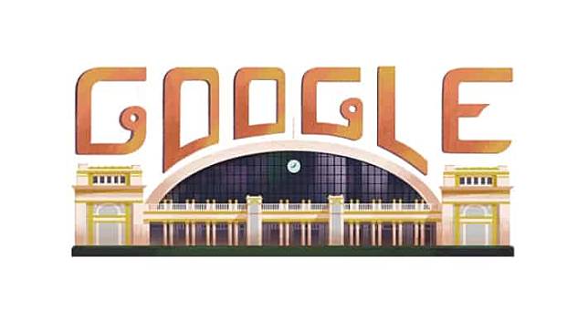 Google doodle รูปสถานีรถไฟหัวลำโพง ฉลอง 103 ปี สถานีรถไฟเก่าที่สุดในไทย
