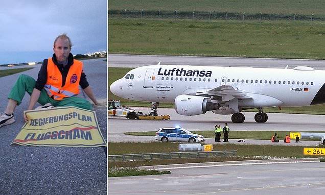 環保人士闖慕尼黑機場跑道，膠水黏手在地阻飛機升降2小時