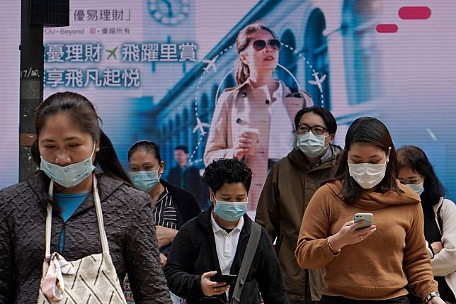 ▲武漢肺炎在中國大陸以外的地區，已開始出現本土傳播或疑似社區感染的現象。圖為香港。（圖／美聯社／達志影像）