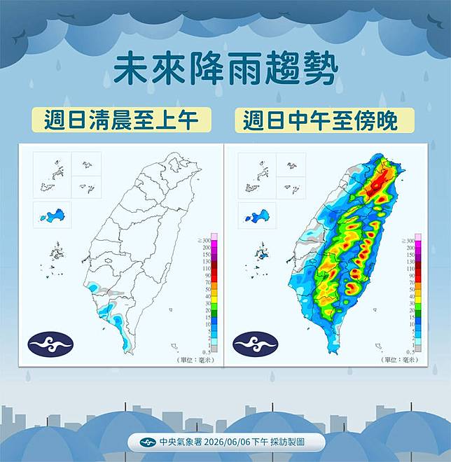 未來降雨趨勢。(圖由氣象署提供)