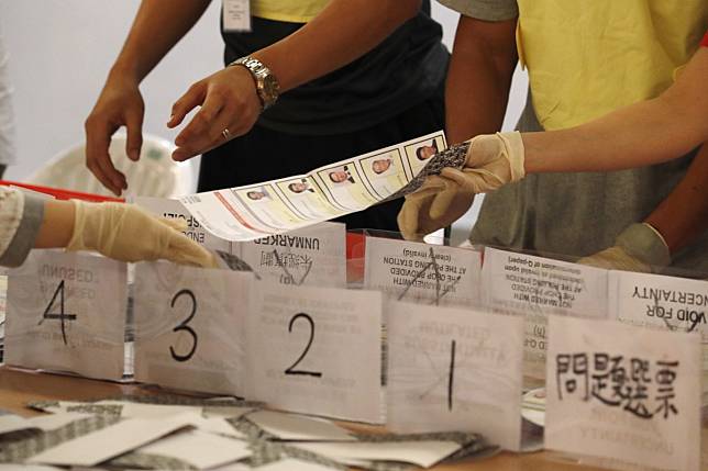 The pro-democracy camp made big gains in last month’s district council elections. Photo: EPA