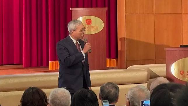 ▲財信傳媒董事長謝金河認為，川普的關稅戰最緊繃的時刻過去了。（圖／記者徐筱晴攝）